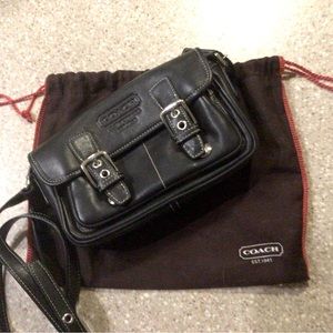 Small Black Leather Coach Purse